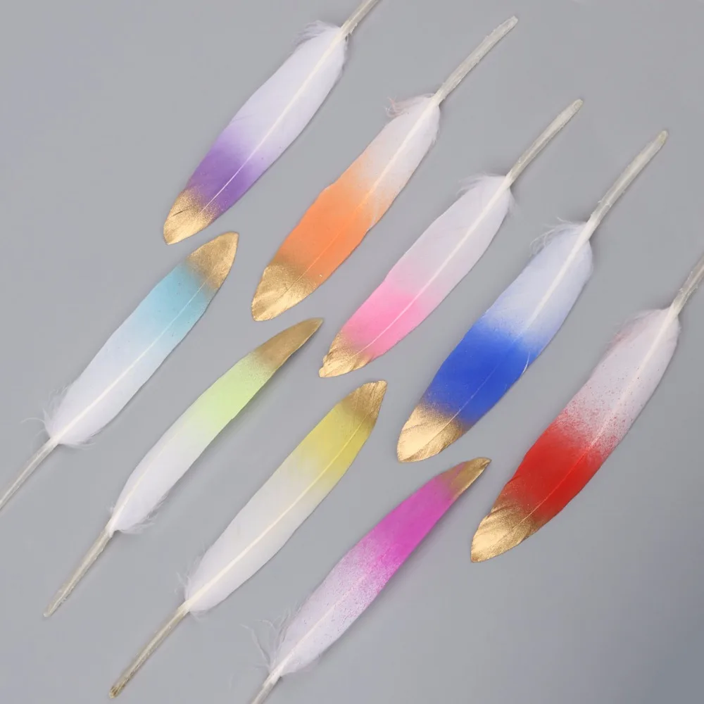 Разноцветные серьги с гусиными перьями для домашнего декора 10 15 см шт./лот|goose
