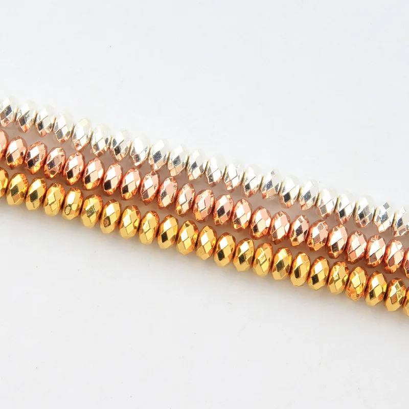 Натуральный Камень Круглый Loose beads 3/4/6/8 мм плоский Ограненный гематит бусины для