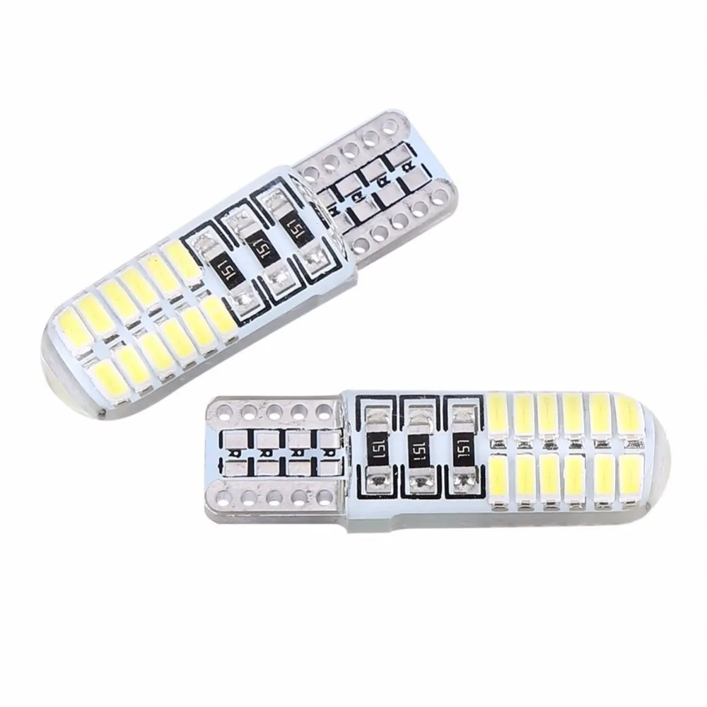 4X6000K белый T10 3014 24SMD светодиодный световой индикатор автомобиля 280LM угловой
