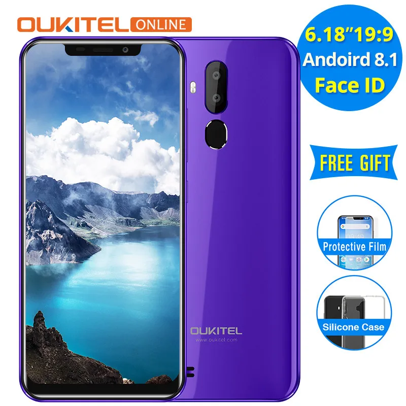 Oukitel C12 Pro 4G Android 8 1 Face ID 6 18 &quot19:9 2 ГБ Оперативная память 16 Встроенная 3300 мАч MT6739 4