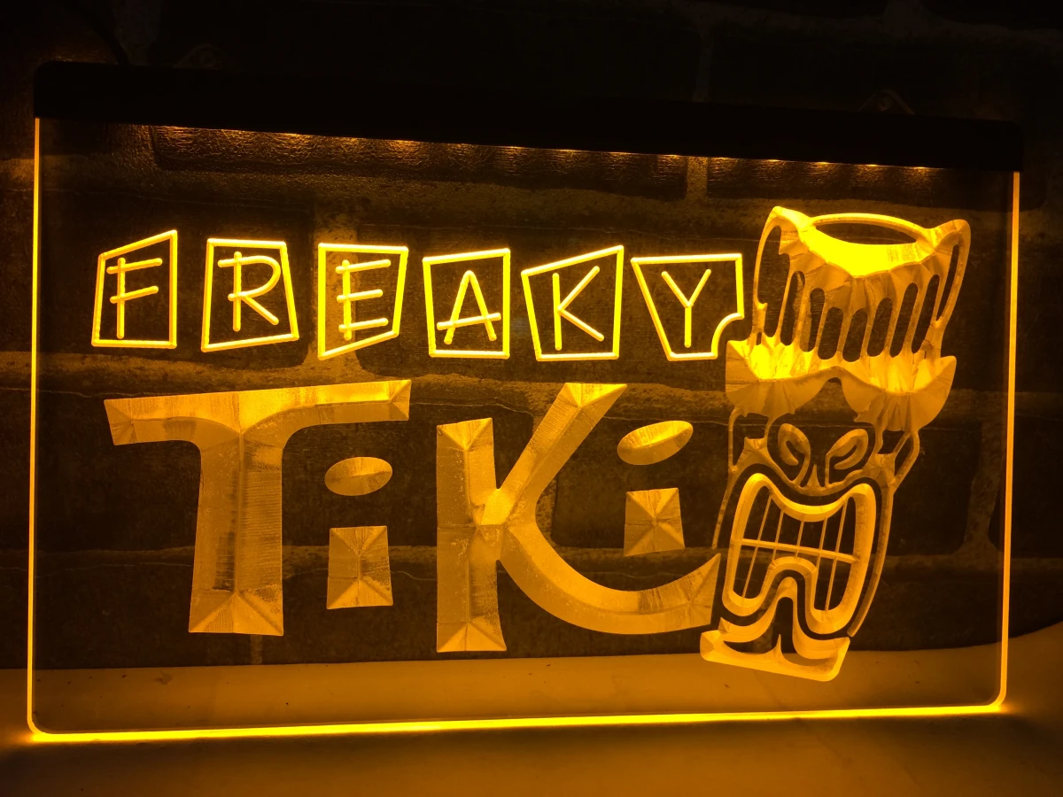 LM092 необычная маска Tiki для бара паба пива светодиодный светодиодная неоновая