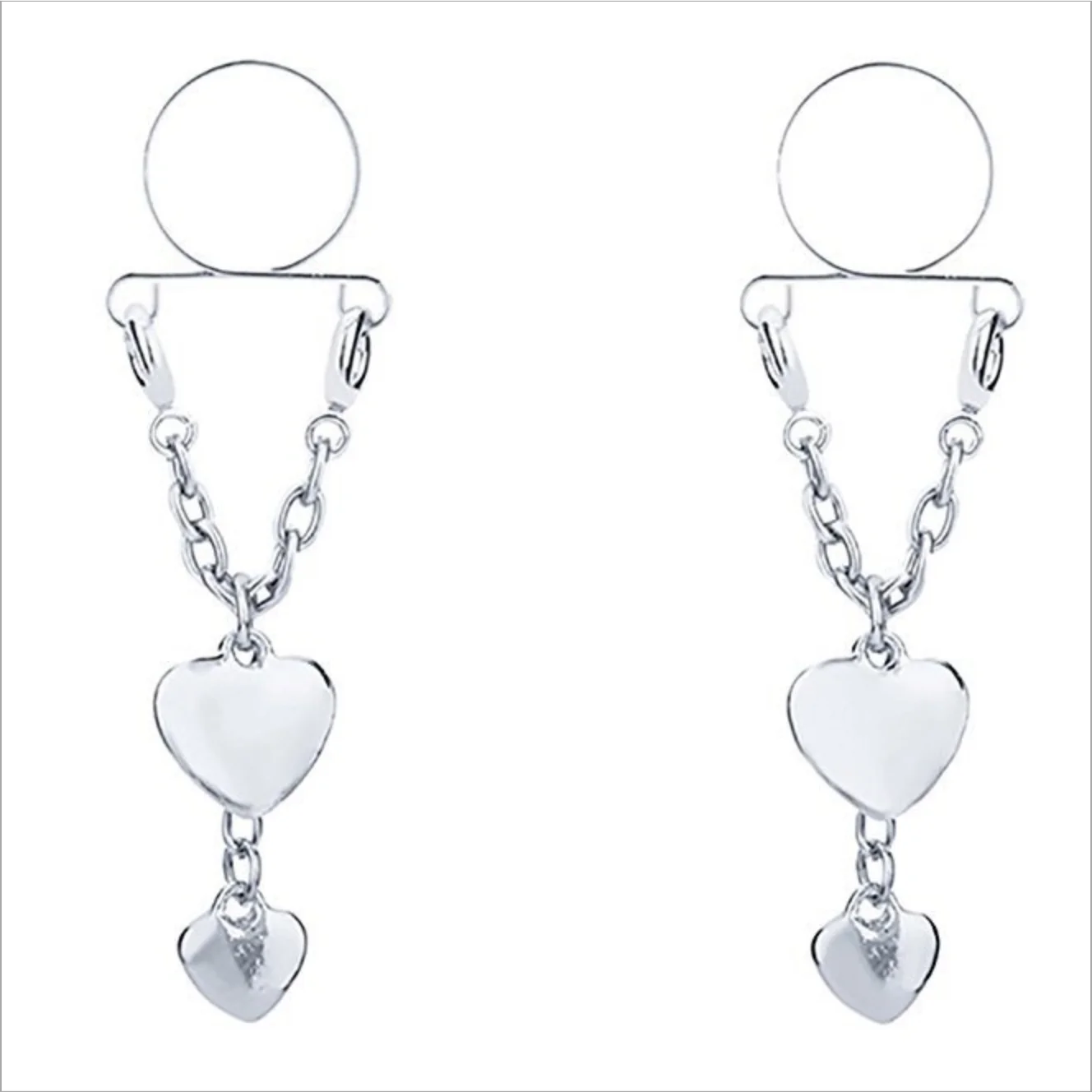 

316L Surgical Steel Heart Nipple Ring Faux Nipple Ring Body Piercing