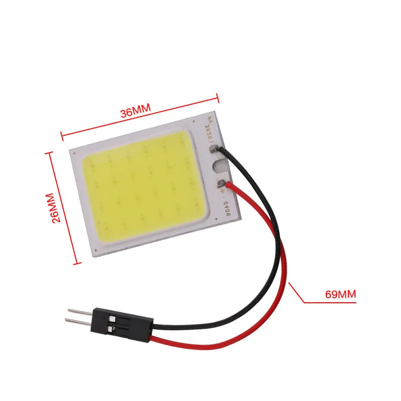 

1 Set White Light Cob 24 SMD Car Led Vehicle Panel Lamps Auto Interior Reading Signal Lamp Bulb Light Dome Festoon DC 12v