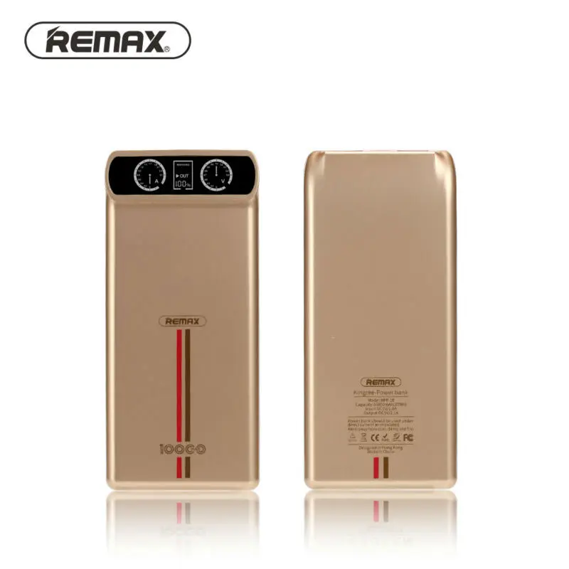 Remax 10000 мАч Внешний аккумулятор 2USB светодиодный внешний портативный зарядное