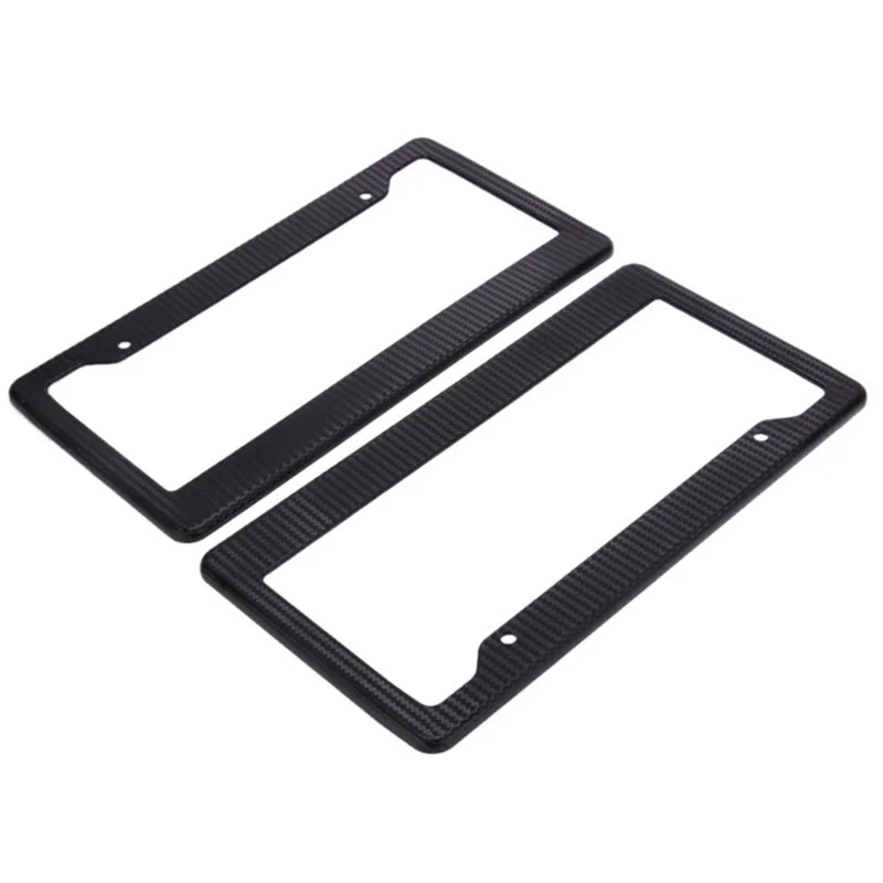 2 шт. США Канада углеродного волокна узор ABS автомобилей номерного кадров тег