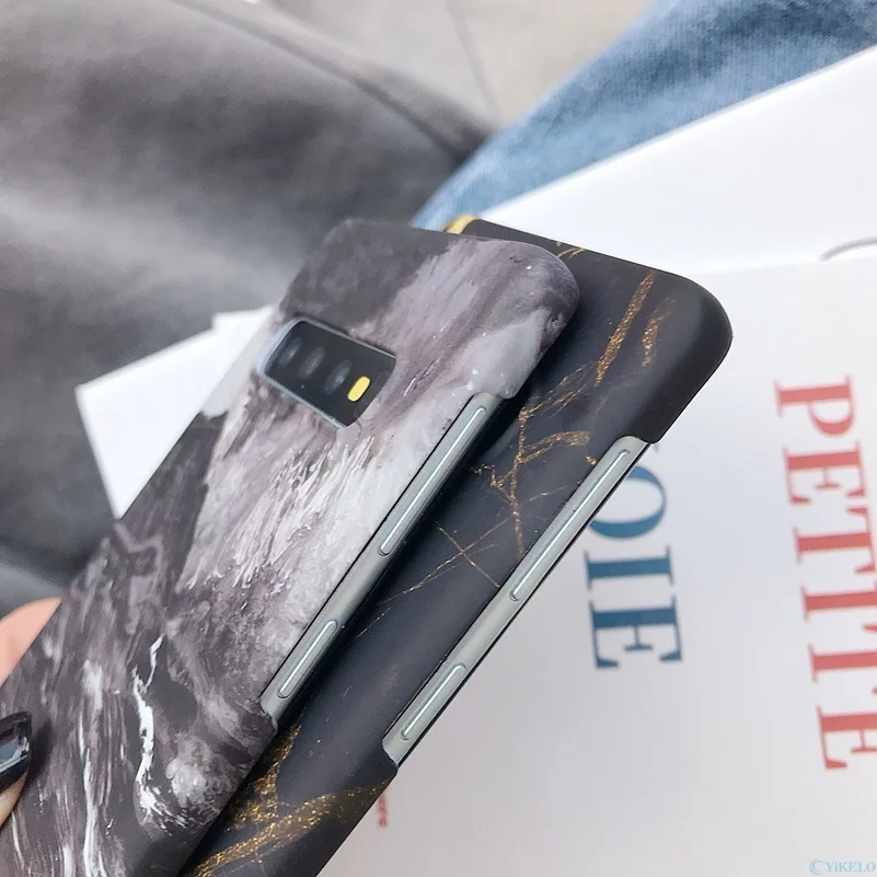 Мраморный чехол для телефона samsung Galaxy S7 Edge S8 S9 S10 Plus e Note 8 9 Note9 S10e S9+ жесткий чехол с рисунком
