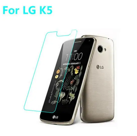 Закаленное стекло 2.5D 0 3 мм для LG K5 Lte X220 X220DS / Q6 защитная пленка экрана 5 дюйма чехол