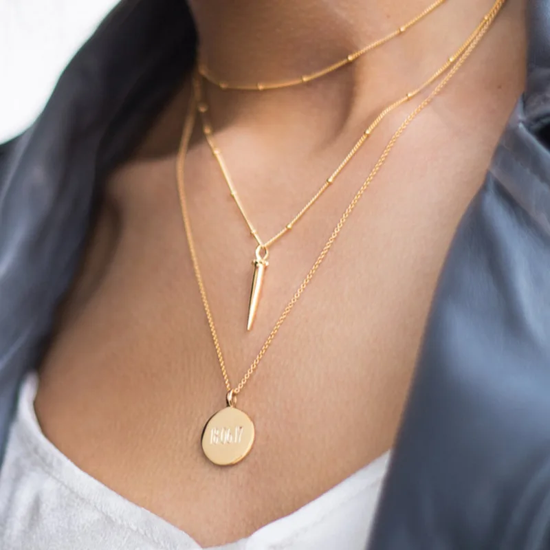 

PONYKISS Vintage 100% 925 Sterling Silver 2019 New Chic Bullet Pendant Necklace For Women Party Fashion Accessory Fine Gift