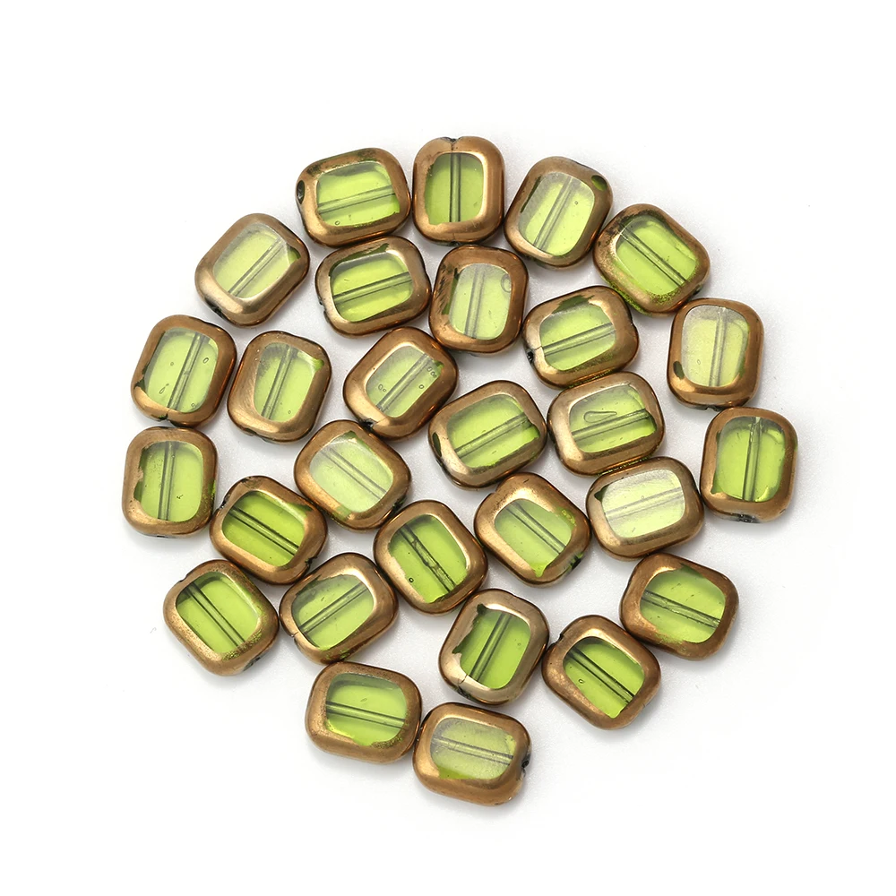MEIBEADS 28 шт./лот Квадратные бусины из прозрачного стекла ювелирные аксессуары