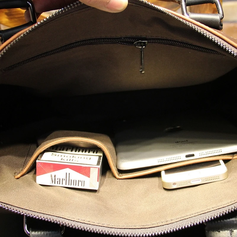 Кожаный портфель Tidog для мужчин|crazy horse leather|horse leathermale briefcase |