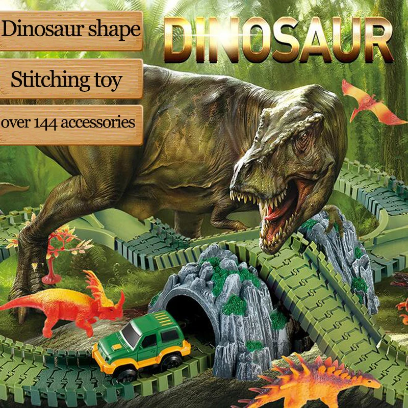 Детские развивающие игрушки игрушечный автомобиль с прострочкой динозавр сцена