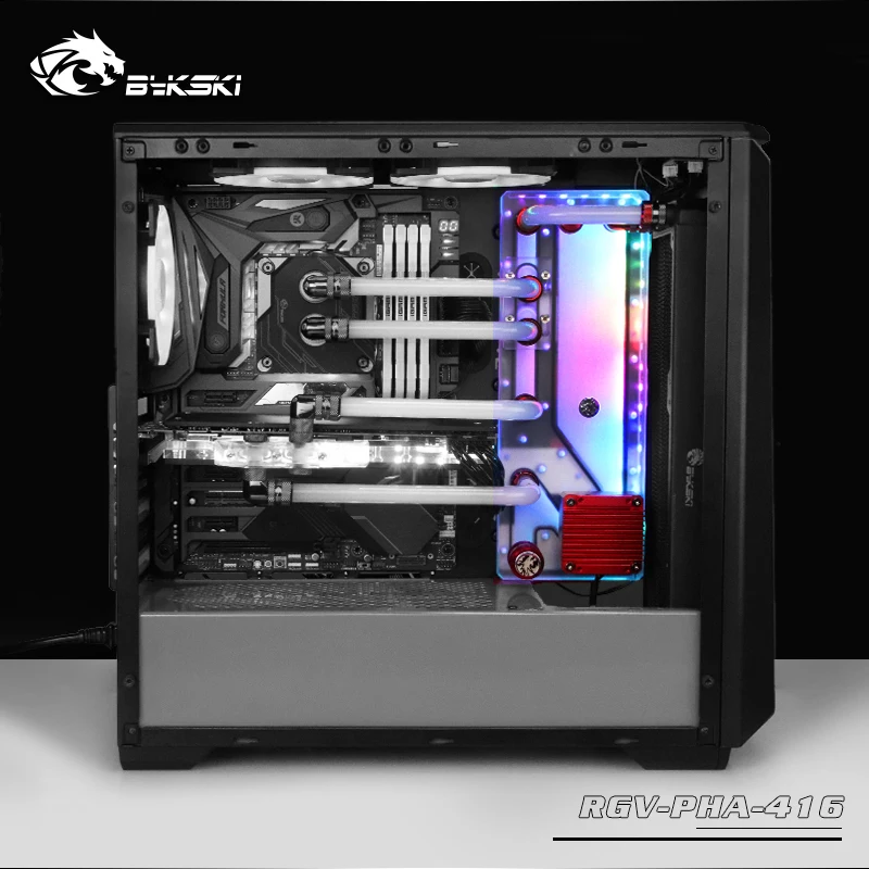 BYKSKI акриловые цистерны для Phanteks 416 компьютер чехол/3PIN 5V D-RGB/комбо DDC насос прохладной воде канала раствор