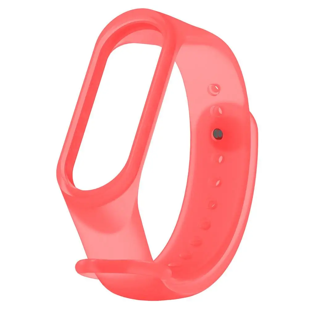 Силиконовый наручный ремешок для Xiaomi Mi Band 3 Смарт-браслет аксессуары для смарт-браслет половина прозрачная запасная часть браслета