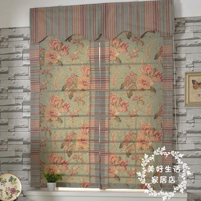 Занавески в римском стиле для гостиной спальни занавески форме веера цветы на