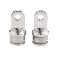 2pcs stainless steel yacht boat accessories marine fit 25mm 1 pipe tube boat bimini top inside eye end fitting rounded hardware