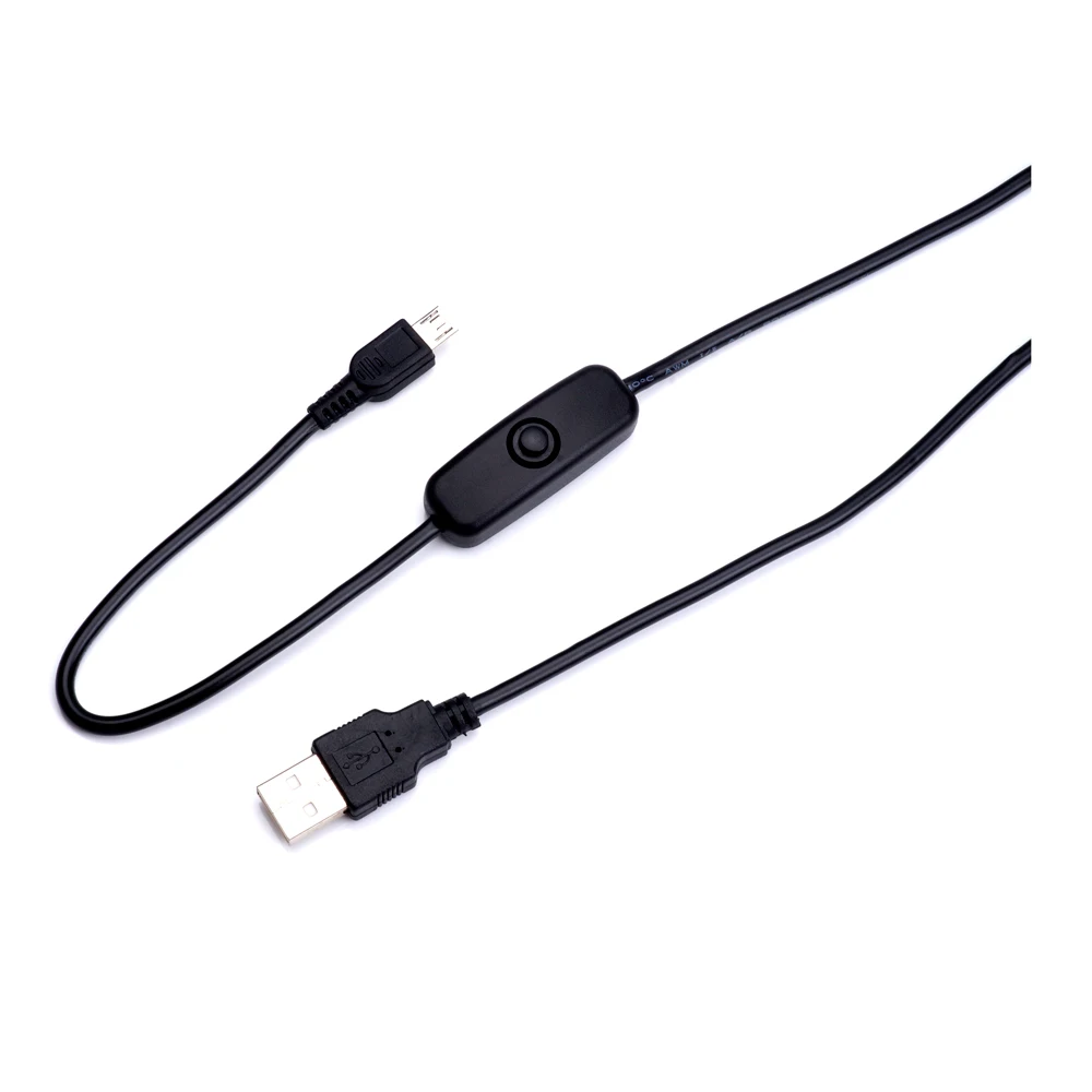 1 м/1,5 м Raspberry Pi 3B кабель питания с кнопкой включения/выключения Micro usb кабель для зарядки Raspberry Pi Zero W Raspberry Pi 2