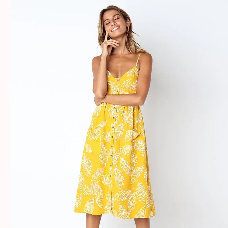 Женское пляжное платье boho сексуальное летнее хлопковое с открытой спиной и