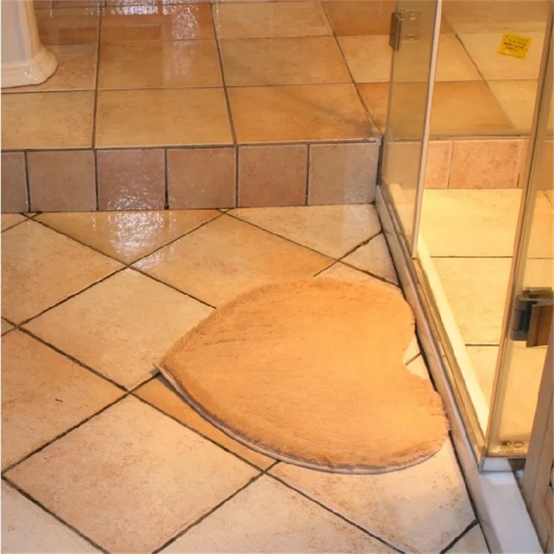 1 шт. новый коврик в форме сердца нескользящий Шелковый Шерстяной Ковер супер