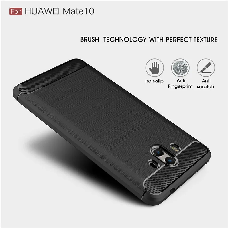 Leanonus сотовый телефон чехол Huawei Коврики 10 Carbon Полный Чехол Прочный защищены