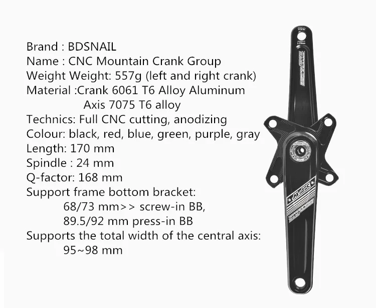 BDSNAIL MTB горный велосипед Интегрированный полый Звездочка ЧПУ Сверхлегкий GXP кривошипно 104bcd диск положительные отрицательные зубы