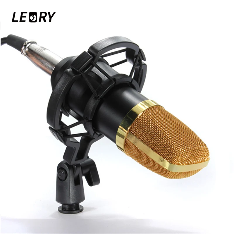 LEORY BM 700 конденсаторный микрофон профессиональные караоке микрофоны микрофон с амортизатором для ПК KTV пение студия запись