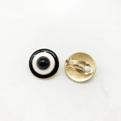 No.3 with clip Free Shipping Round Square Earring Multi-Colors European Geometry - Окраска металла: No.3 with clip