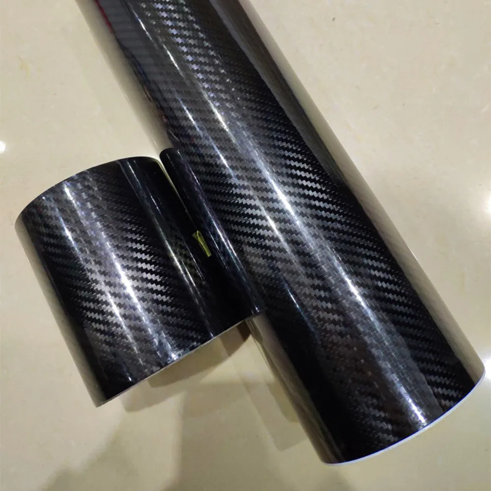 Автомобильный Стайлинг 152 см * 30 глянцевая черная 5D виниловая пленка из