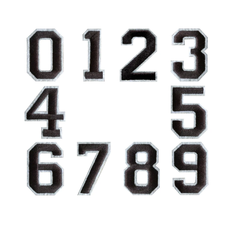 Розничная/оптовая продажа нашивки с арабскими цифрами и вышивкой утюгом для
