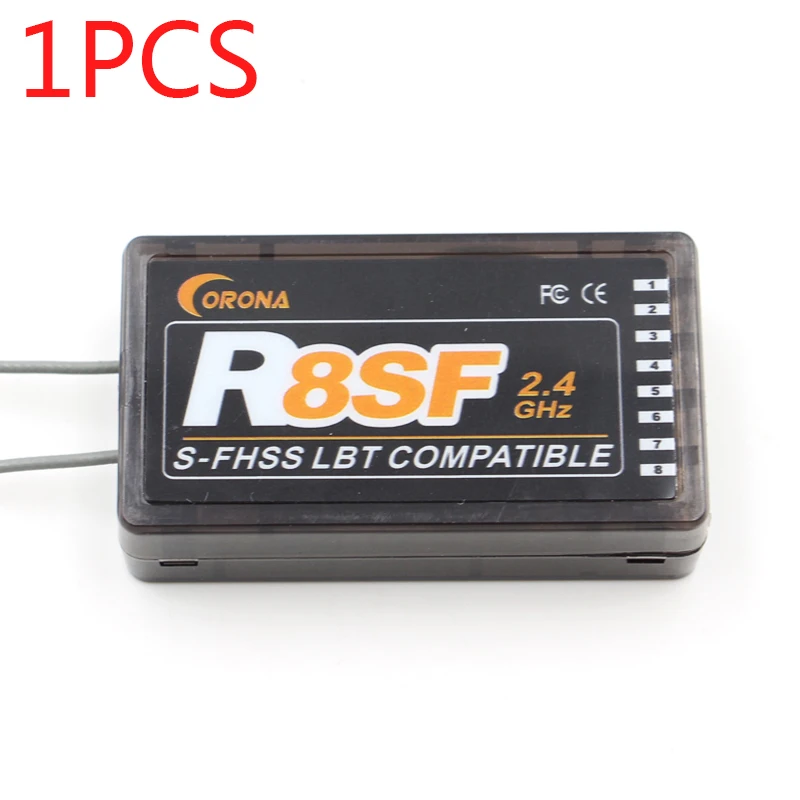 1PCS Corona 2,4G R8SF 8CH S-FHSS/FHSS совместимый приемник используется для FUTABA S-FHSS T6j T6K T8J T10J 14SG 16SZ 18MZ 4PLS пульт дистанционного управления - Цвет: 1PCS