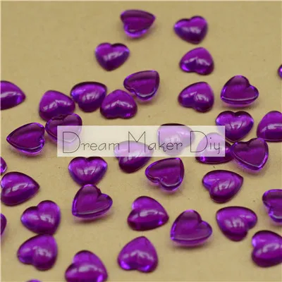 Trans Dark Purple 4 мм/6 мм/8 мм DIY Подвеска Аксессуары для ювелирных изделий кабошон купола Круглые Капли в форме сердца прозрачные бусины с клеем - Цвет: Trans Dark Purple