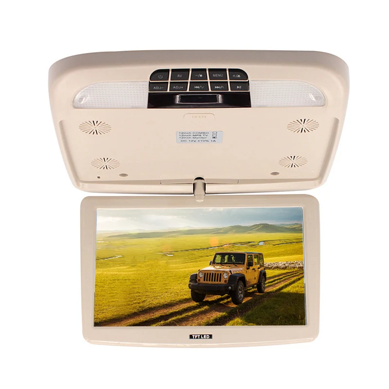 12 дюймов Автомобильный Монитор откидной TFT lcd монитор с MP5 плеером| |