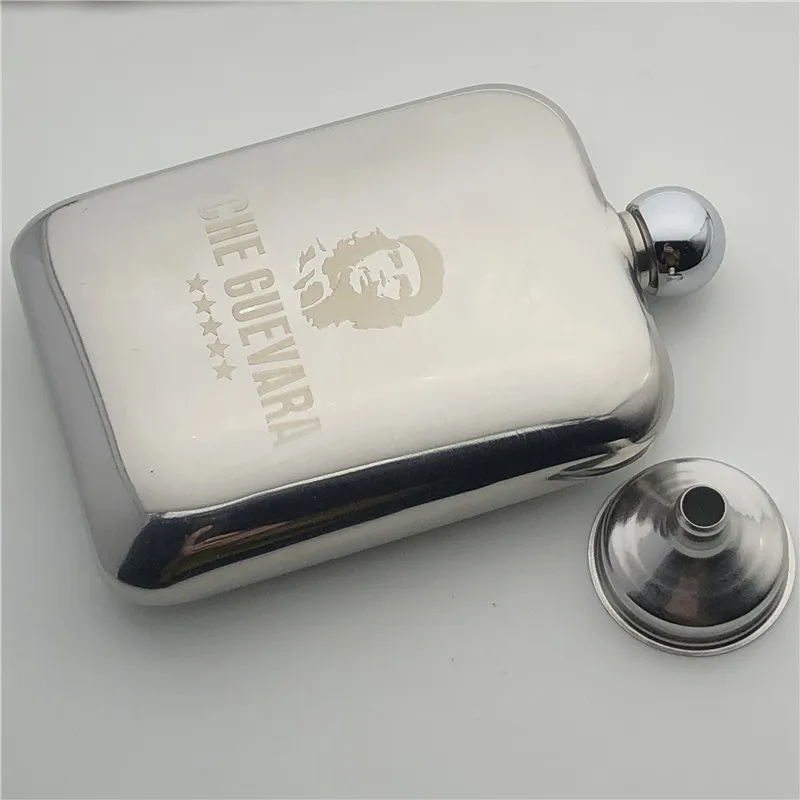 Колба флакон Che Guevara объемом 6 унций фляжка из нержавеющей стали 304 на 170 мл со