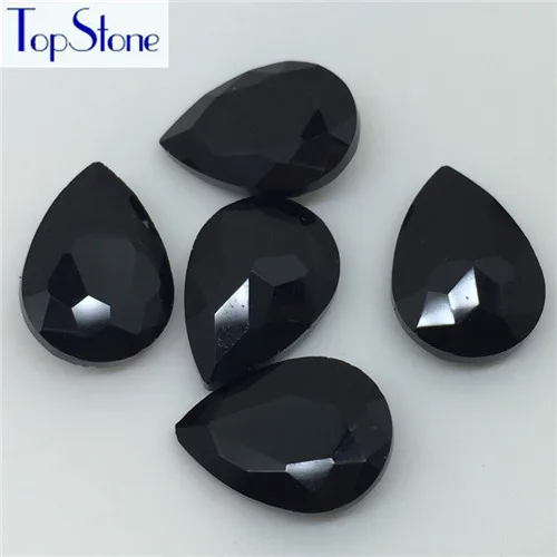 TopStone все цвета стекло кристалл заостренный назад слезы Стразы 7x10,10x14,13x18,18x25,20x30 мм платье камень - Цвет: Black