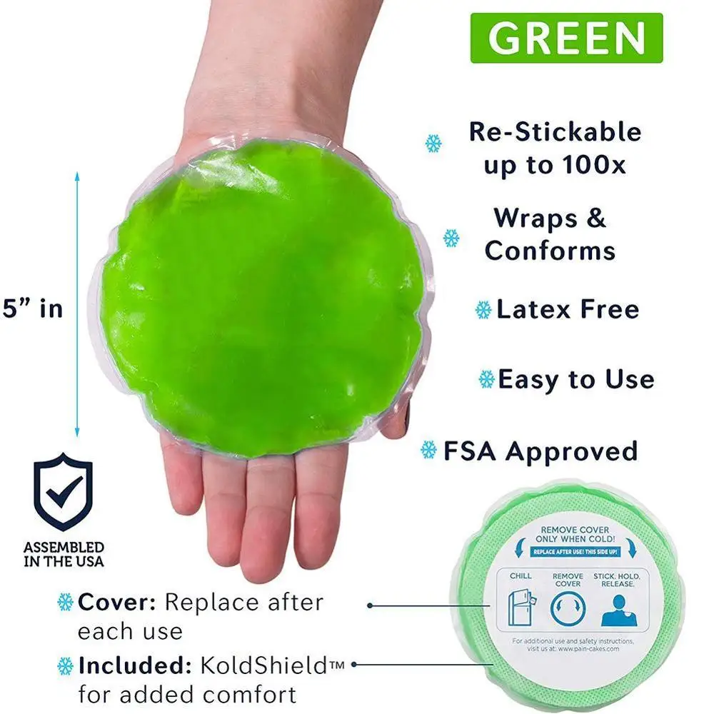 Холодный пакет который прилипает и остается на месте многоразовый ледяной для
