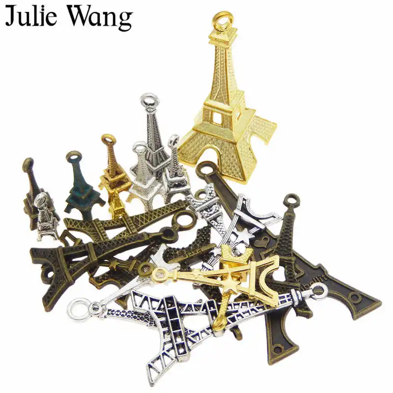 Серьги-подвески julissa Wang 10 шт. в случайном стиле с изображением Эйфелевой башни из
