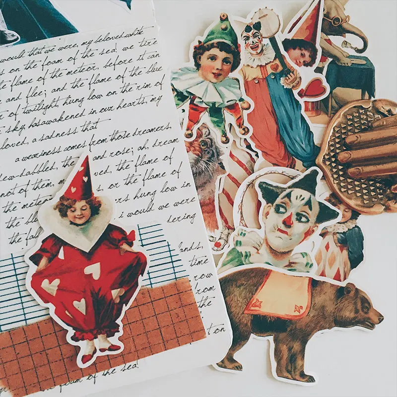 20 шт Цирк Клоун украшения наклейки DIY планировщик Дневник Scarpbooking индекс Эсколар |