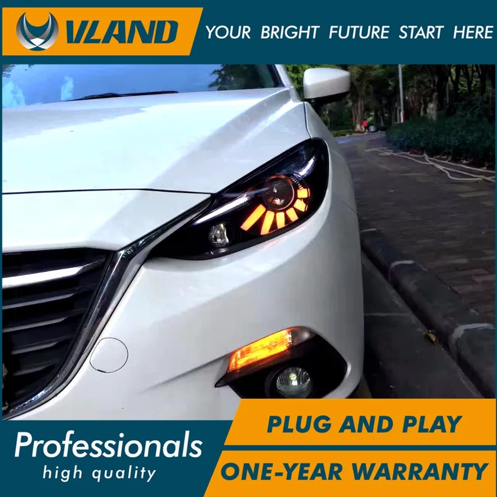 VLAND завод для автомобильных головных ламп Axela светодиодный светильник 2014 2015 2016