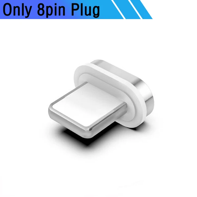 Only 8pin Plug 90 градусов 2 м Магнитный кабель Быстрый 3A для samsung Xiaomi зарядное устройство Quick Charge 3,0 Micro usb type C Магнитный шнур для зарядки телефона - Цвет: Only 8pin Plug