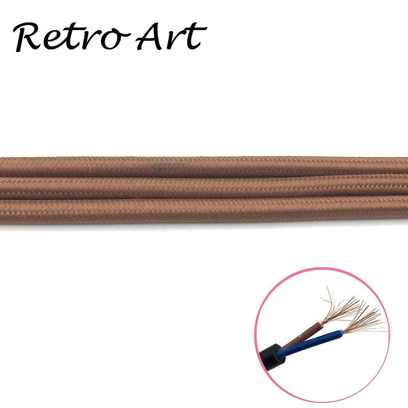 Винтажный светильник в стиле ретро 2*0 75 мм|fabric lamp|fabric lamp cordvintage electrical cord |