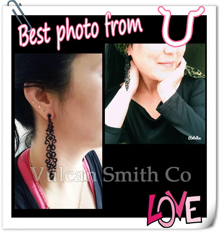 Модные черные длинные серьги в стиле панк для женщин богемные ювелирные изделия