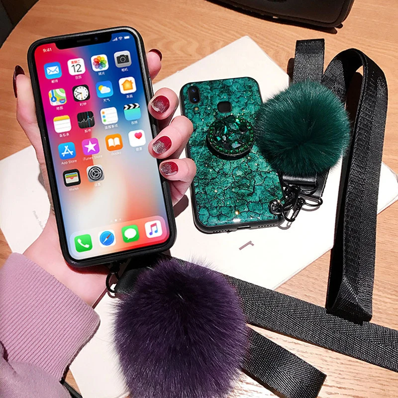 ДЛЯ Vivo Y85 Y85A Z1 Lite Y89 Y93 Y93S Y97 Z3i X6 X6S Plus X6A X7 U1 NEX Y71 A S чехол Блестящий плюшевый шар