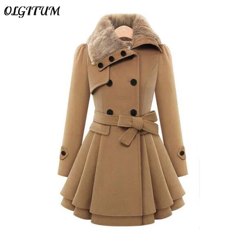 Женское пальто 2019 Зима/Осень с длинным рукавом модное приталенное одноцветное