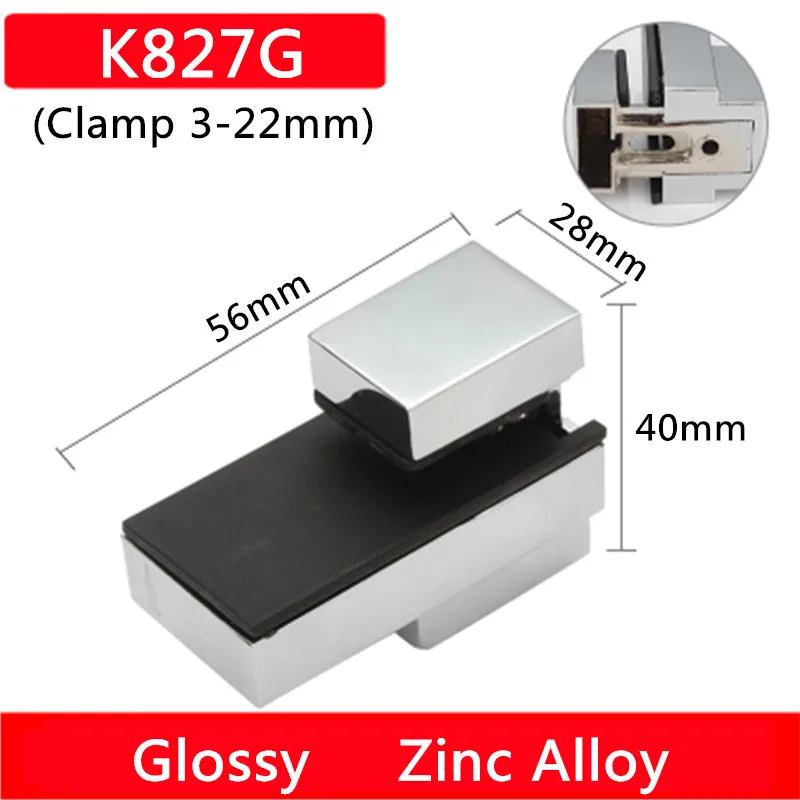 Регулируемый зажим для стекла доски лестницы стиль стеклянные зажимы глянцевый/сатин готовой цинк полки из сплава крепежные скобы поддержки