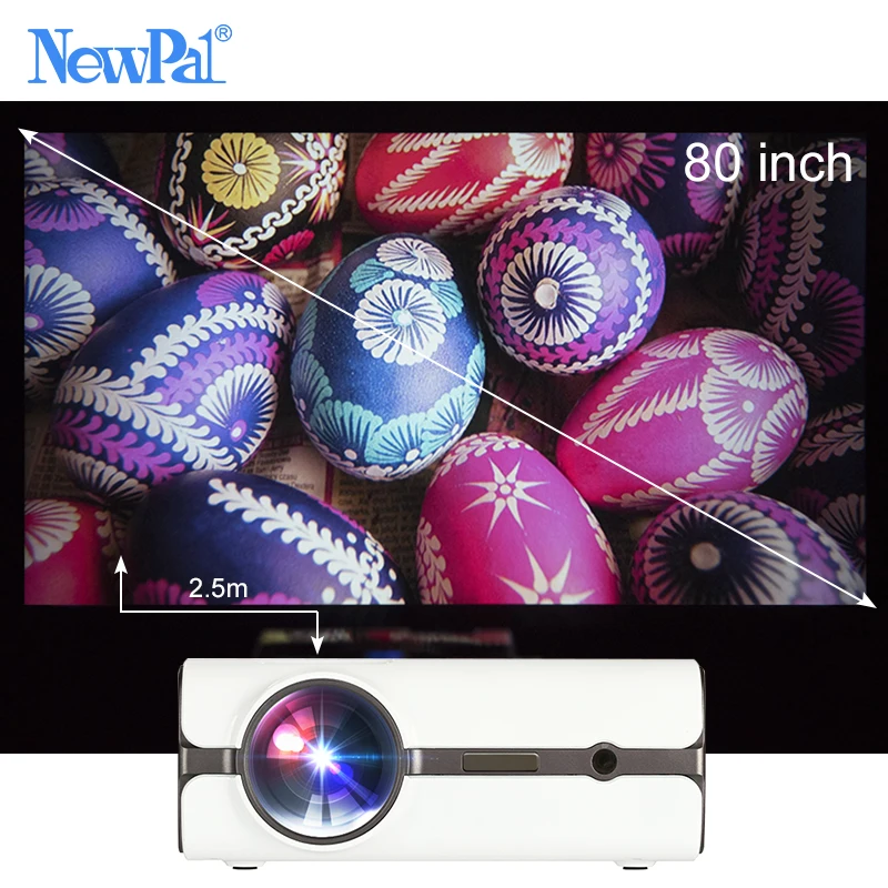 Newpal светодиодный проектор 3D для android устройств Mini 1080p домашний кинотеатр Beamer