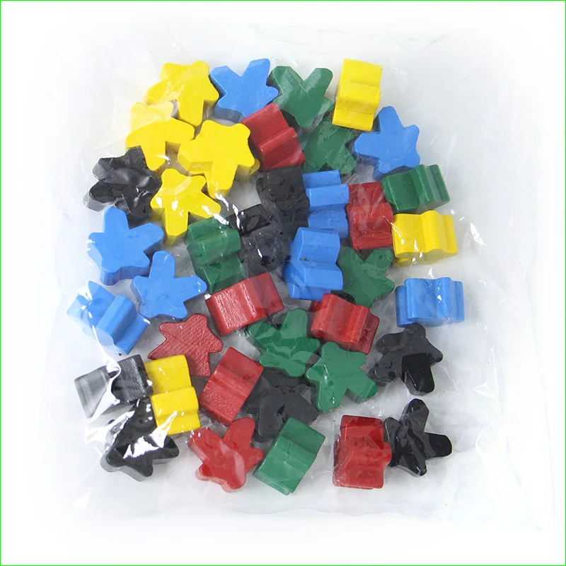 50 шт. деревянные игровые штуки/пешка/Шахматы Meeples Каркассон для настольной игры