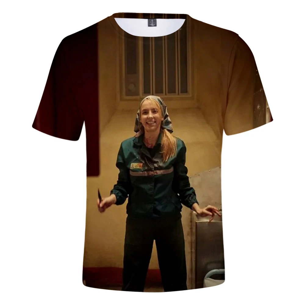Популярная ТВ серия Killing Eve 3D Футболка Мужская/женская летняя дышащая футболка