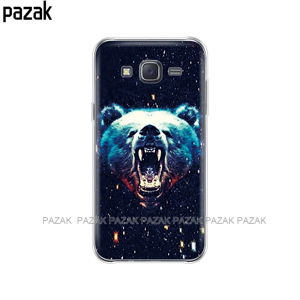 Силиконовый чехол для телефона Samsung Galaxy J1 J2 J3 J5 J7 MINI 2016 2015 prime tiger lion bear | Мобильные