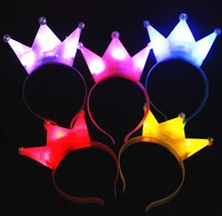 led crystal crown headbands light up party rave fancy dress costume light up brithday hen party flashing headbands christmas hot