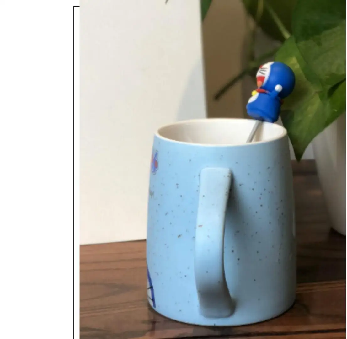 1 шт. мультяшная керамическая Милая кофейная кружка Дораэмон с крышкой ложки | Дом