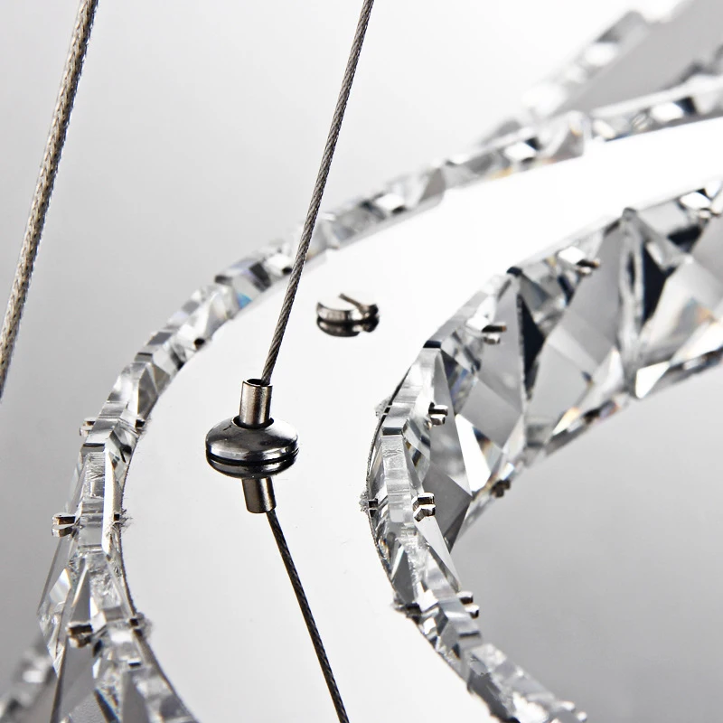 Скандинавская прочная светодиодная хрустальная люстра лампа в виде кольца с 2